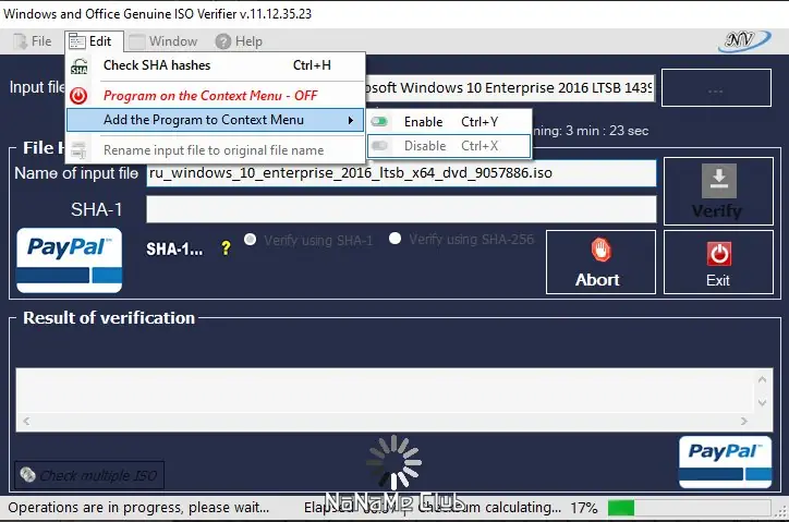 Установка Windows and Office Genuine ISO Verifier 11.12.35.23 Portable [En]