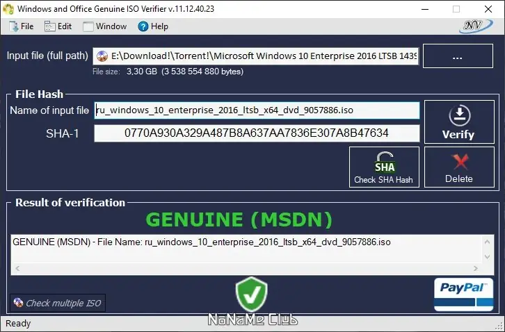 Установка Windows and Office Genuine ISO Verifier 11.12.40.23 Portable [En]