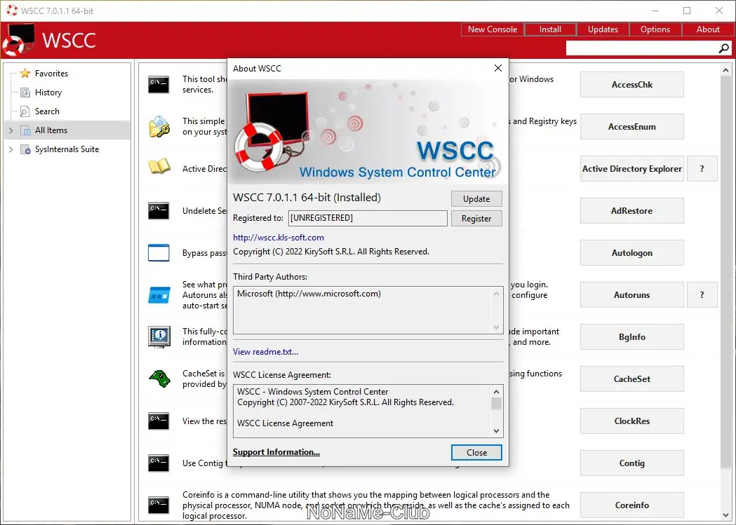 Установка WSCC (Windows System Control Center) 7.0.1.1 + Portable [En]