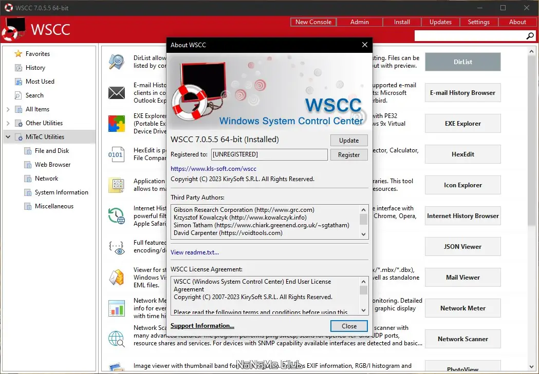Установка WSCC (Windows System Control Center) 7.0.5.5 + Portable [En]