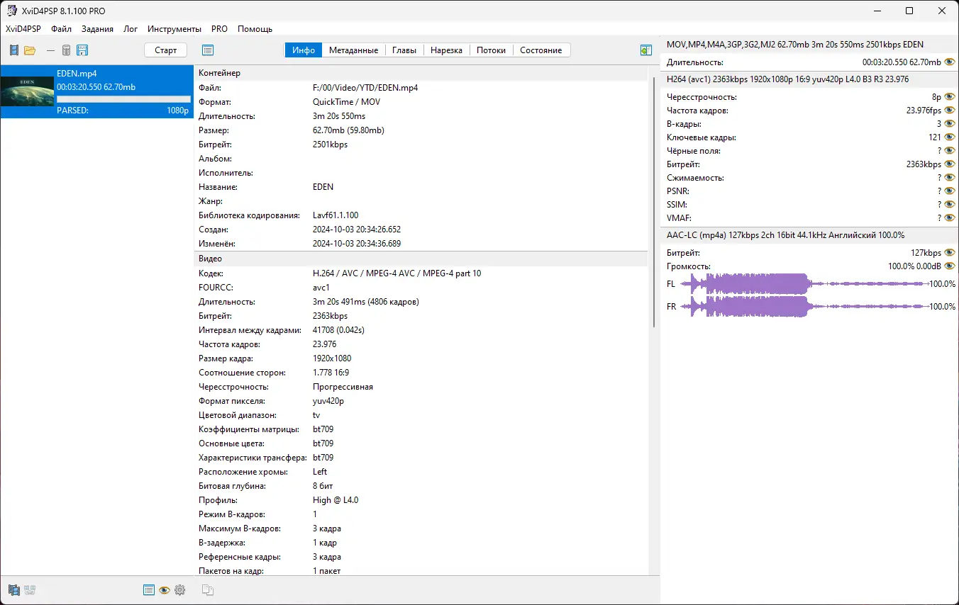 Установка XviD4PSP 8.1.100 Pro (x64) Portable by FC Portables [Multi Ru]